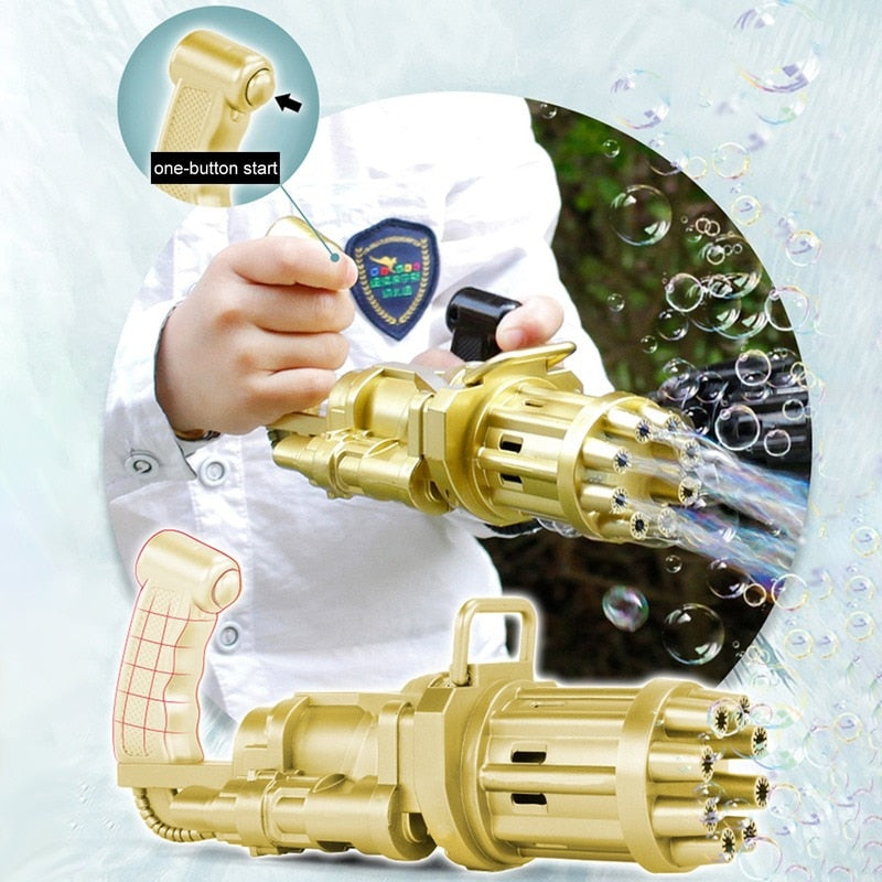 Bubble Gun Machine Toy – Kids Bath & Outdoor Play
