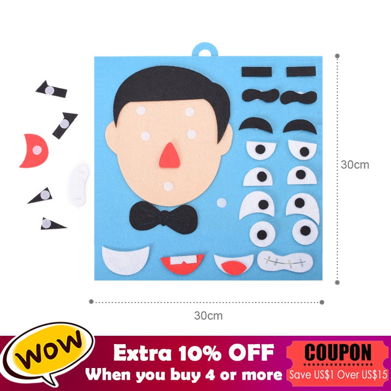 Emotion Expression Puzzle Toy – DIY Educational Set for Kids