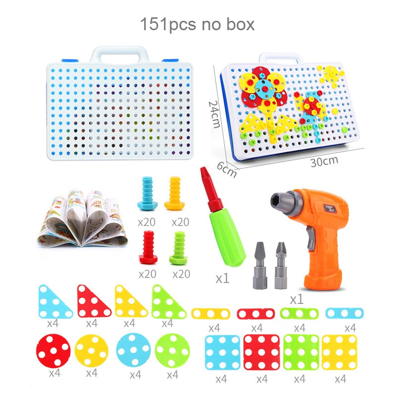 Electric Drill DIY Toy – Educational Building Set for Boys