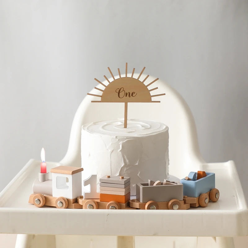 Wooden Trolley Train – Montessori Baby Learning Toy