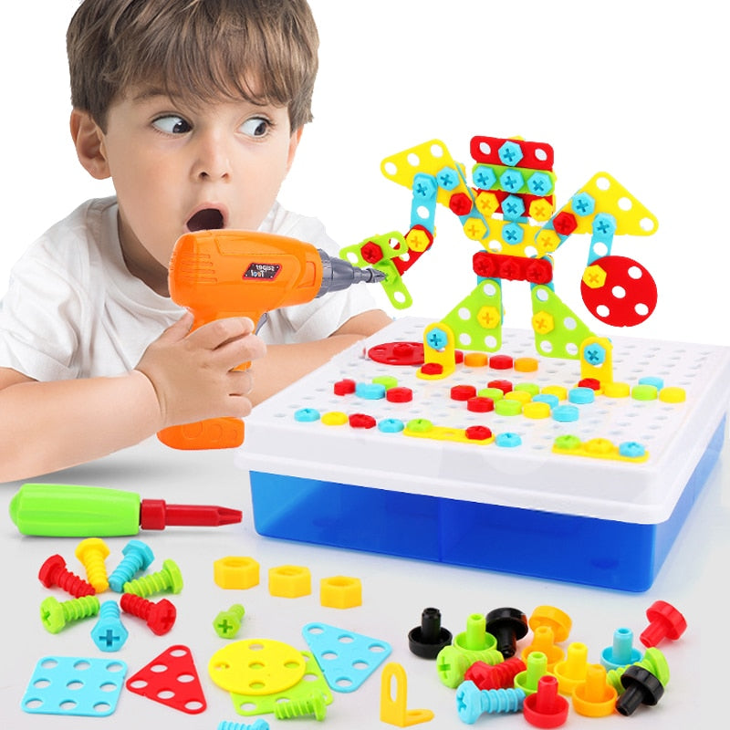 Electric Drill DIY Toy – Educational Building Set for Boys