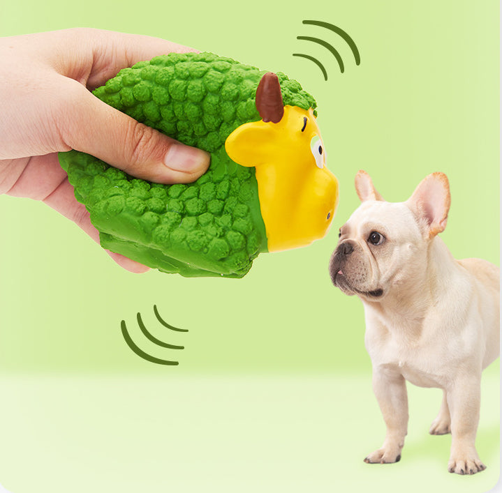 Latex Burger Animal Dog Toy – Interactive Squeaky Pet Toy Set