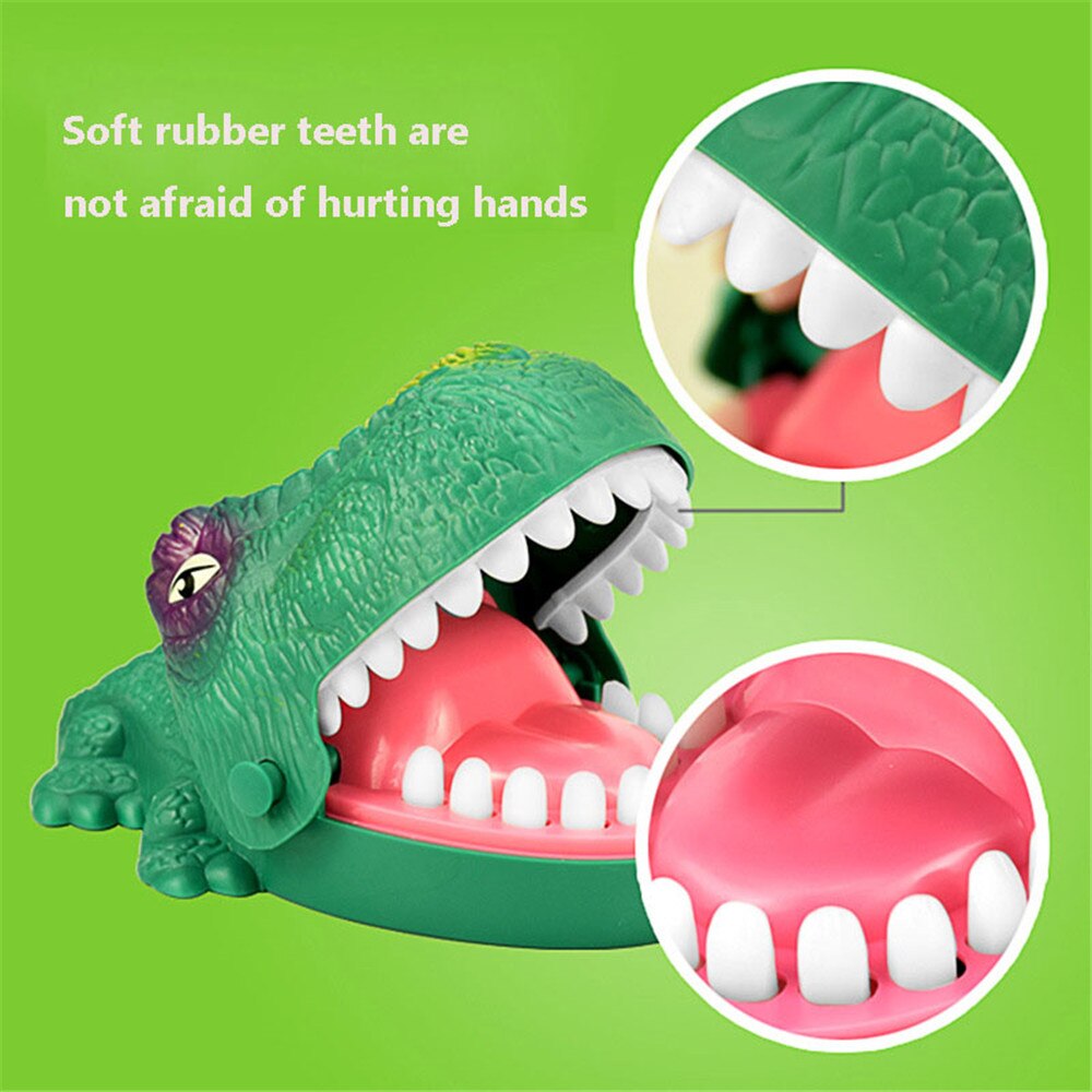 Mouth Dentist Bite Finger Game Toy Funny Dinosaur Pulling Teeth Bar Games Toys For Children  Interactive Novelty Gag Trick Jokes