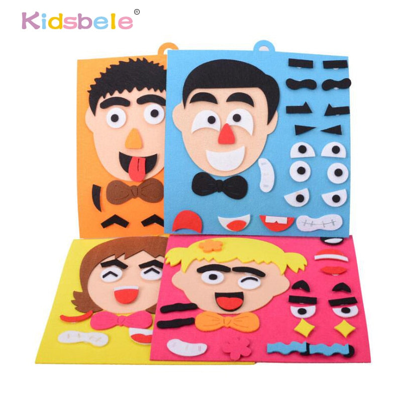 Emotion Expression Puzzle Toy – DIY Educational Set for Kids