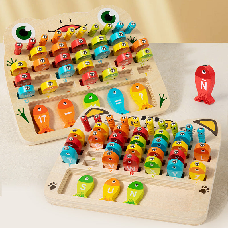 Magnetic Fishing Game – Alphanumeric Matching Wooden Toy