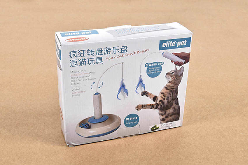 Electric 360° Feather Teaser – Interactive Spinning Cat Toy