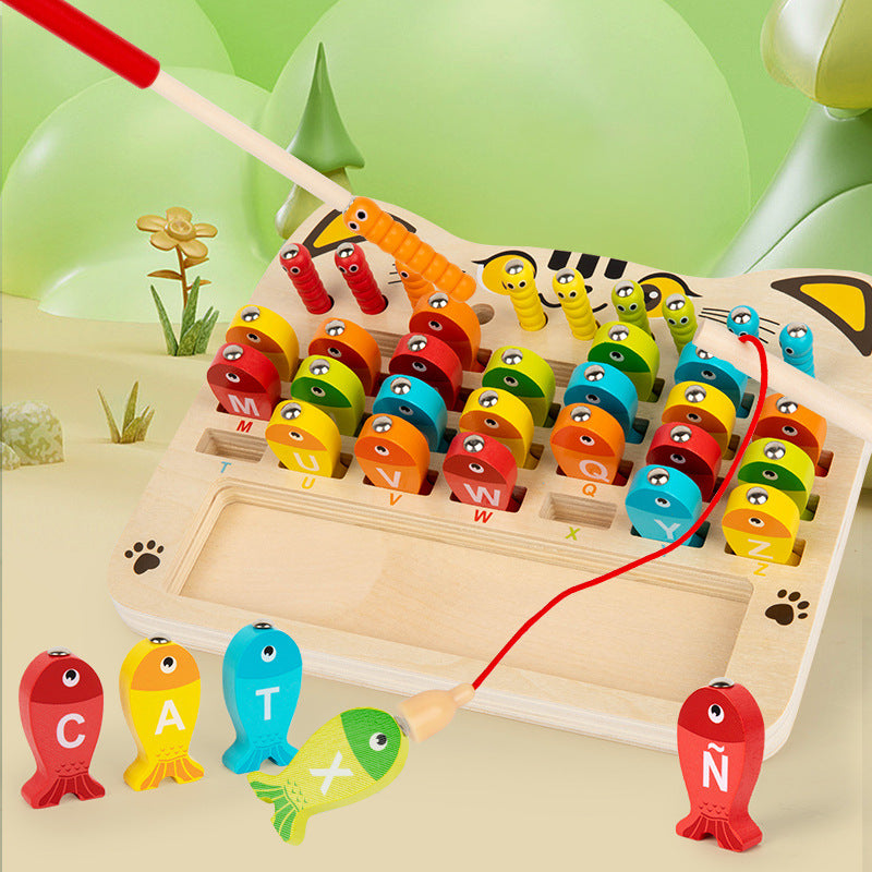 Magnetic Fishing Game – Alphanumeric Matching Wooden Toy