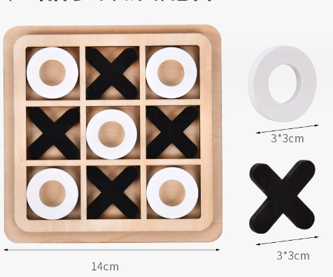XO Triple Wells Chess – Kids Puzzle & Strategy Board Game