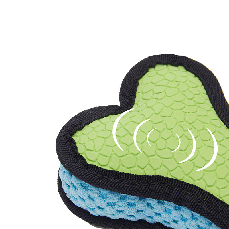 Latex Rugby Dog Toy – Squeaky Interactive Molar Chew Toy