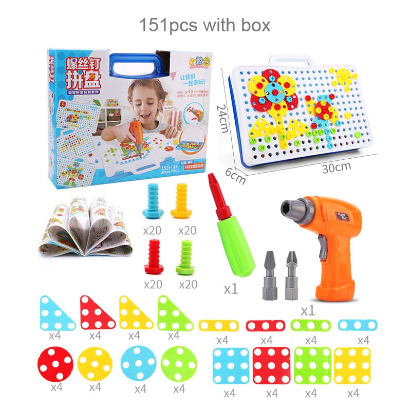 Electric Drill DIY Toy – Educational Building Set for Boys