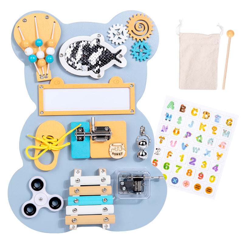 Montessori teaching aids for early education, puzzle unlocking toys, baby Montessori tabletop games, busy board