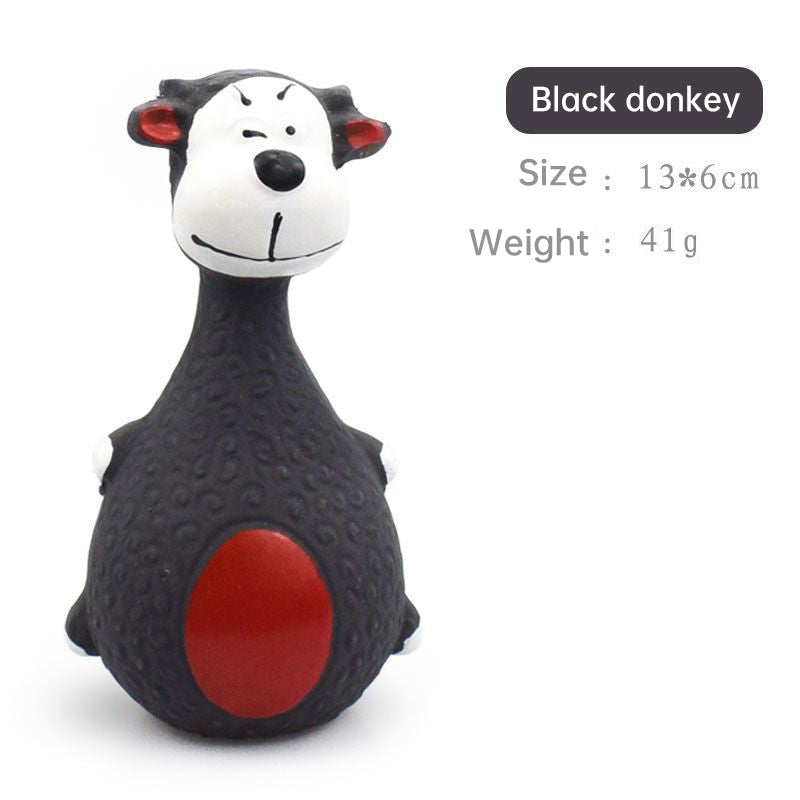 Latex Cartoon Dog Toy – Squeaky Bite-Resistant Pet Toy