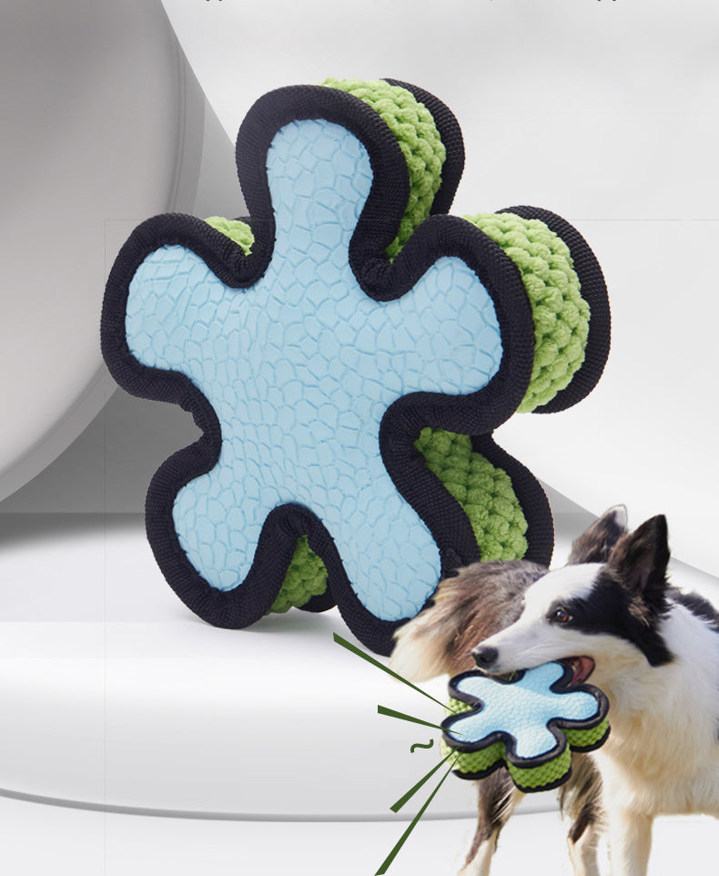 Latex Rugby Dog Toy – Squeaky Interactive Molar Chew Toy