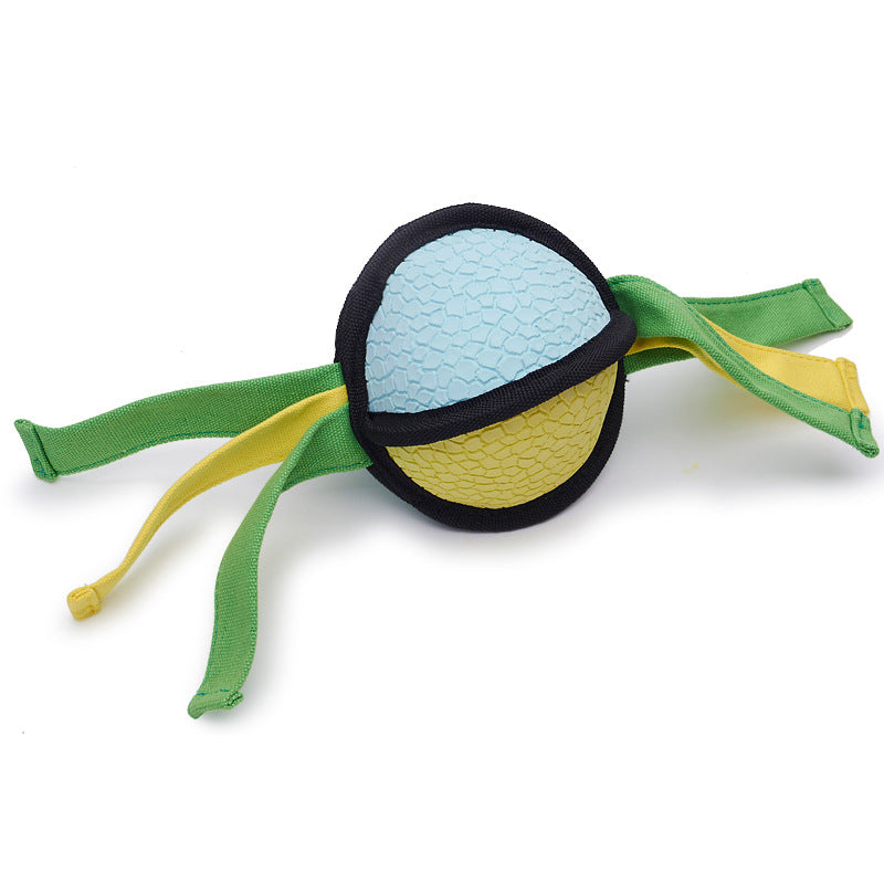 Latex Rugby Dog Toy – Squeaky Interactive Molar Chew Toy