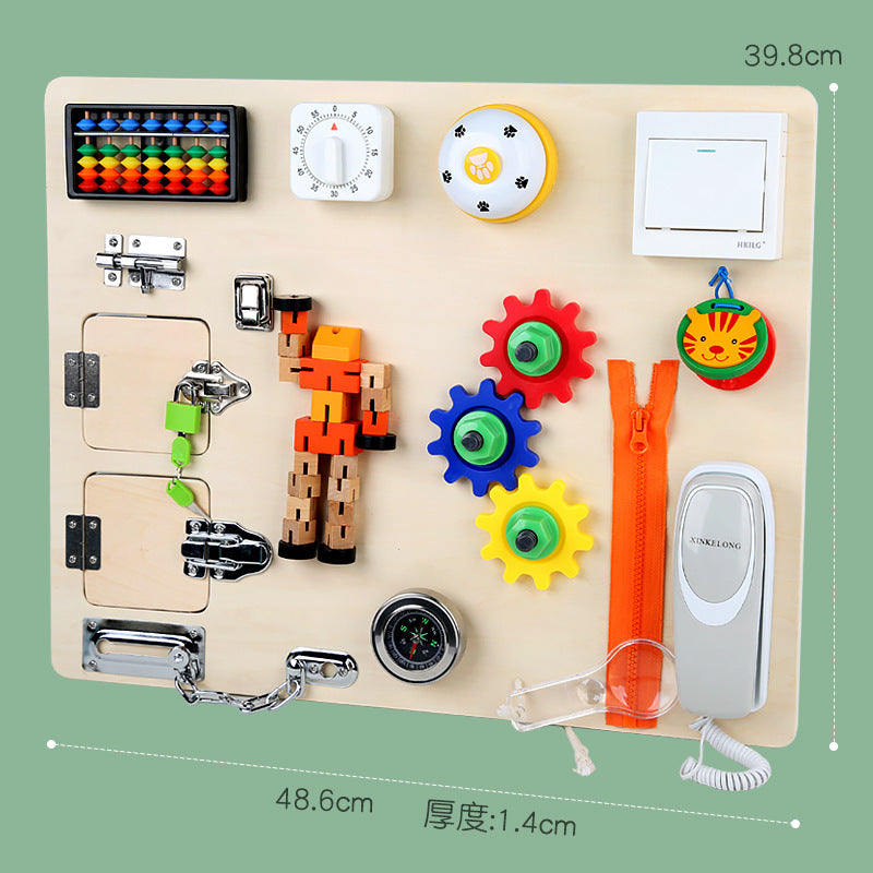 Montessori teaching aids for early education, puzzle unlocking toys, baby Montessori tabletop games, busy board