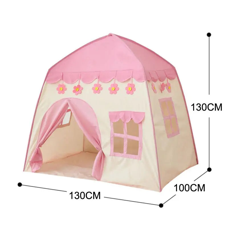 Princess Castle Teepee Tent – Indoor & Outdoor Kids Playhouse