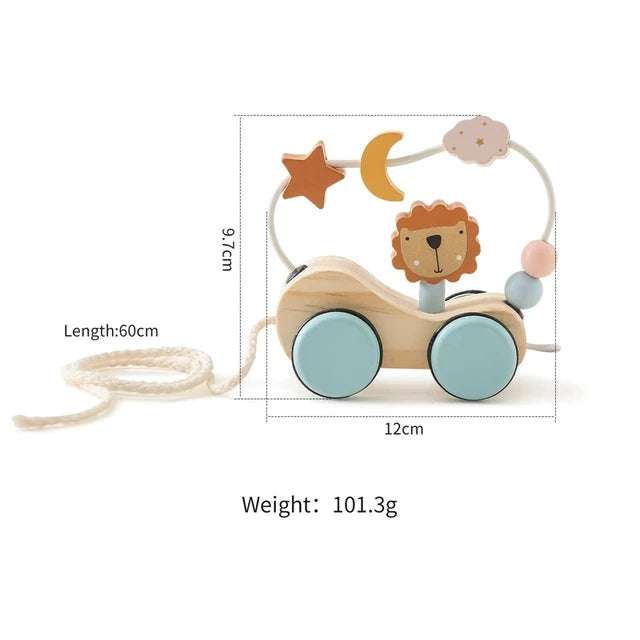 Wooden Number Trolley – Montessori Baby Learning Toy