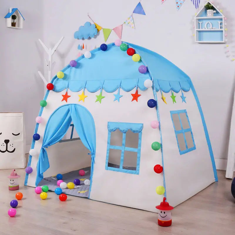 Princess Castle Teepee Tent – Indoor & Outdoor Kids Playhouse