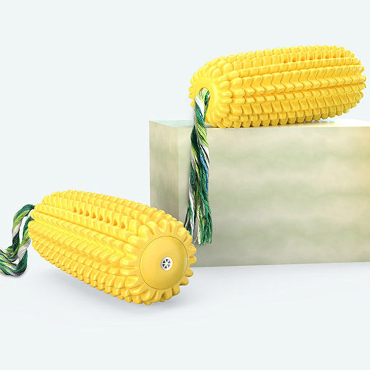 Corn Molar Stick Dog Toy – Squeaky Toothbrush Chew Toy