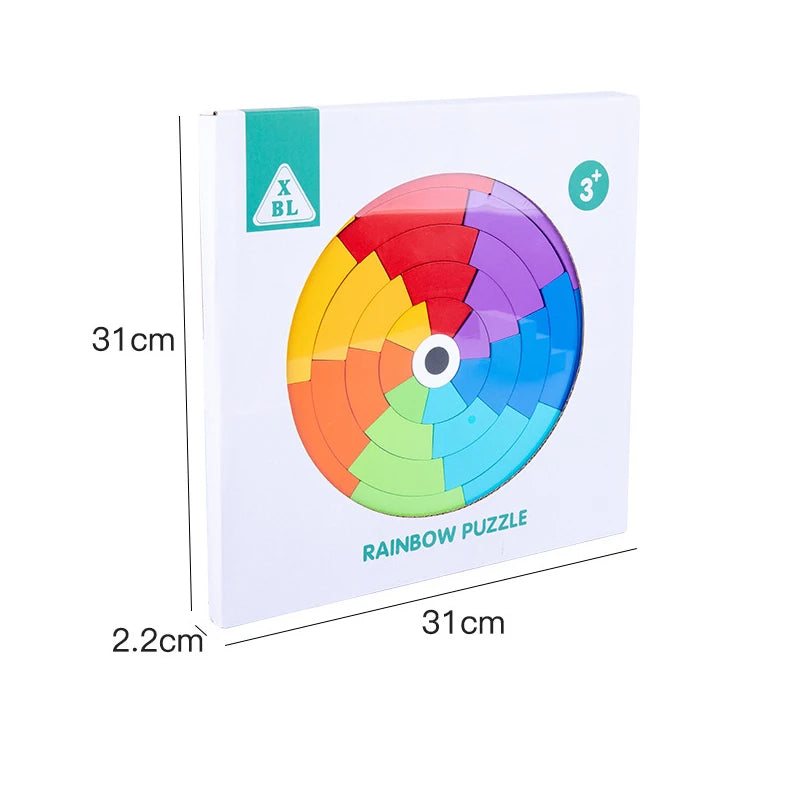 Rainbow Shape Puzzle Blocks – Early Education Board Game